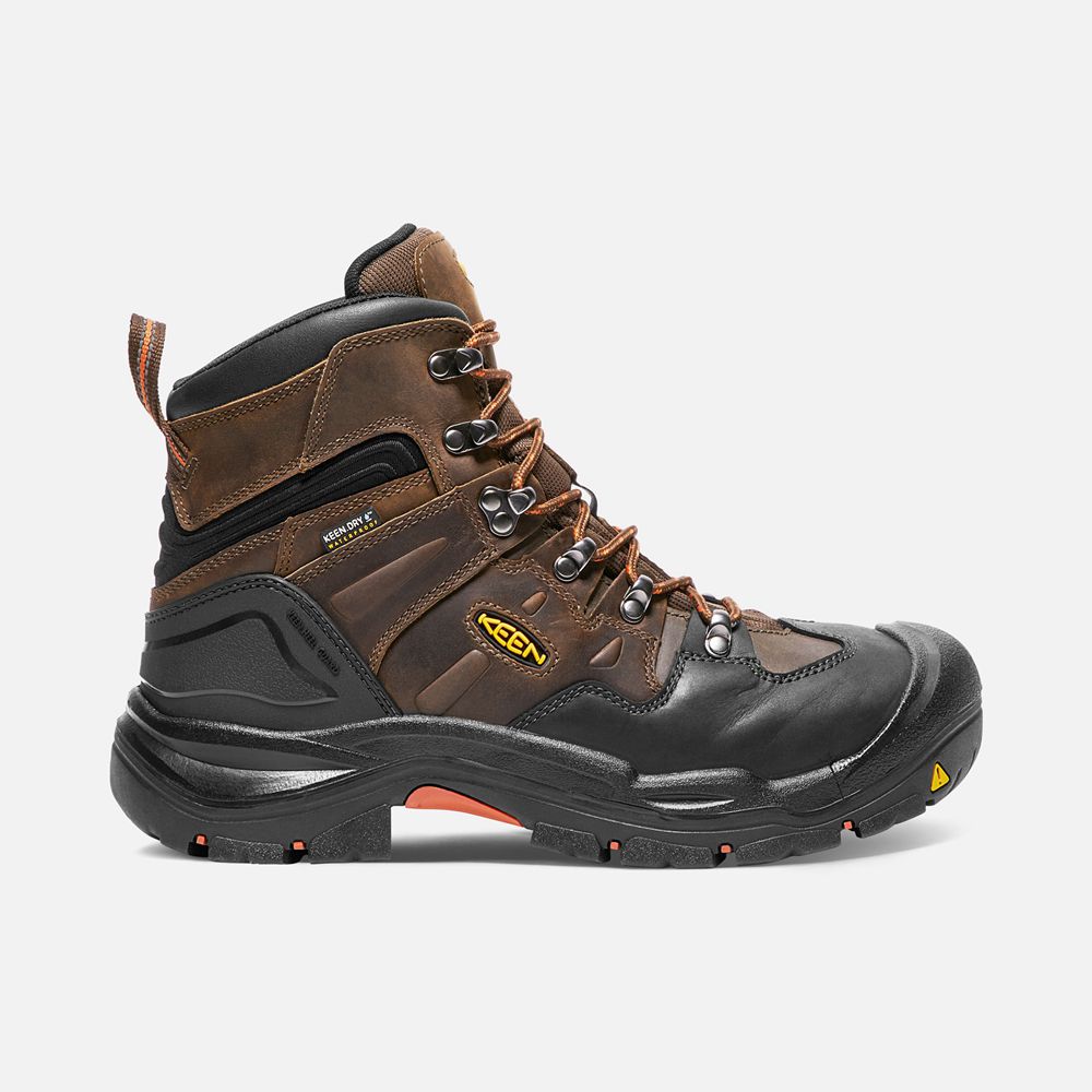 Keen Trekking Bot Erkek Kahverengi/Siyah - Coburg 6" Waterproof (Steel Toe) - Türkiye RDHF27514